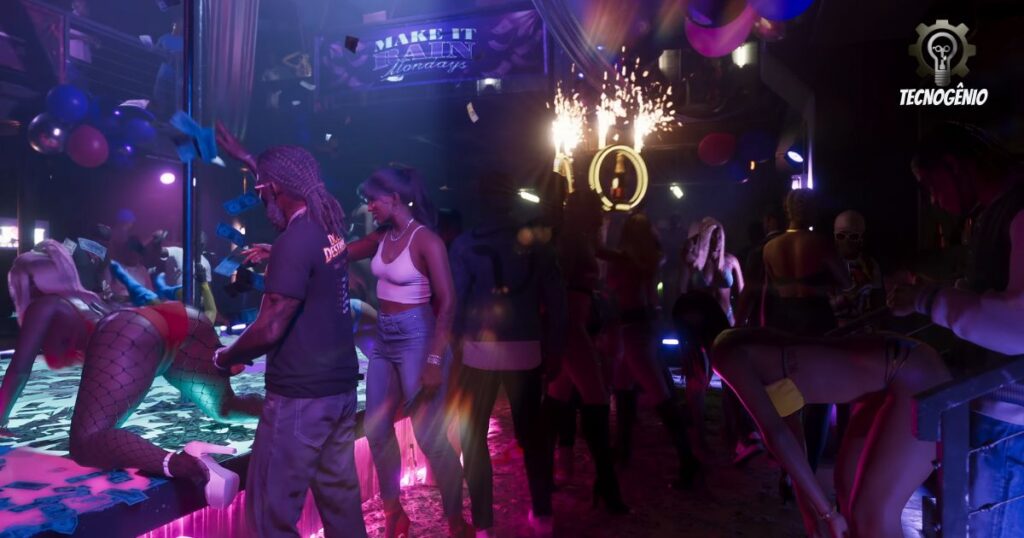 Imagem mostra uma boate no jogo da rockstar game em gta 6
