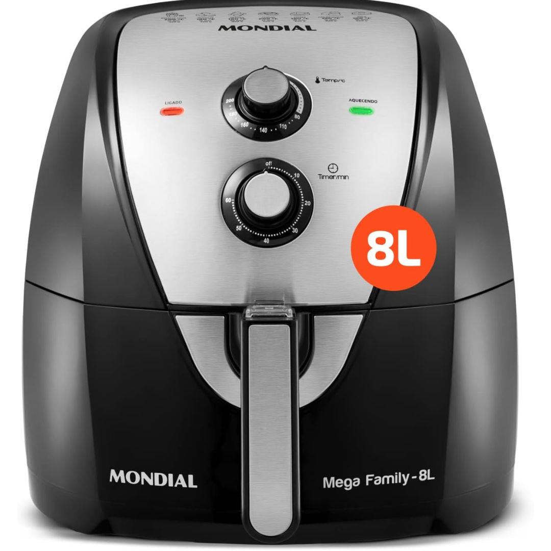 Fritadeira Air-Fryer-Mondial-AFN-80-BI-8L