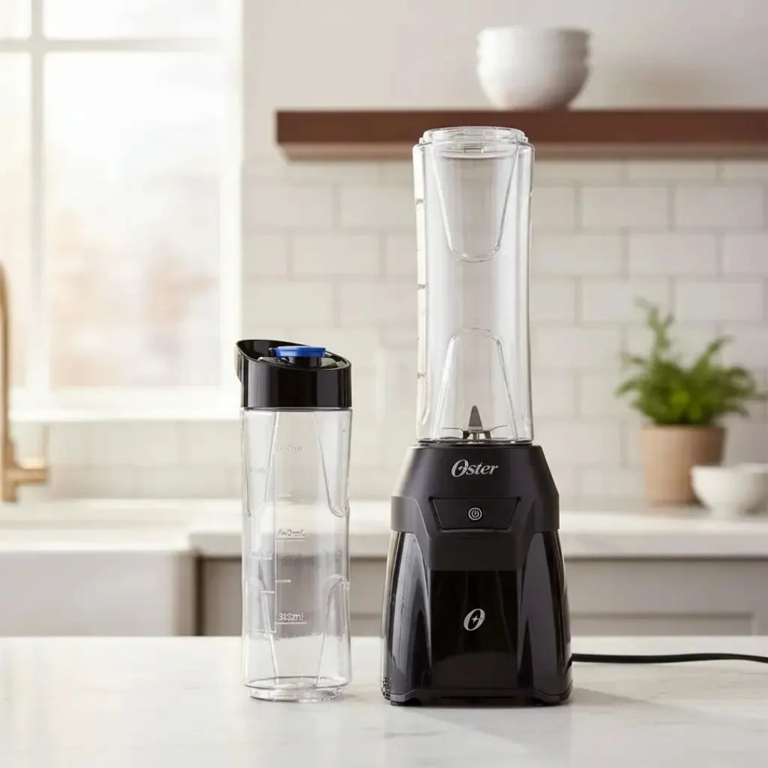 Liquidificador portátil Oster compacto para shakes e smoothies