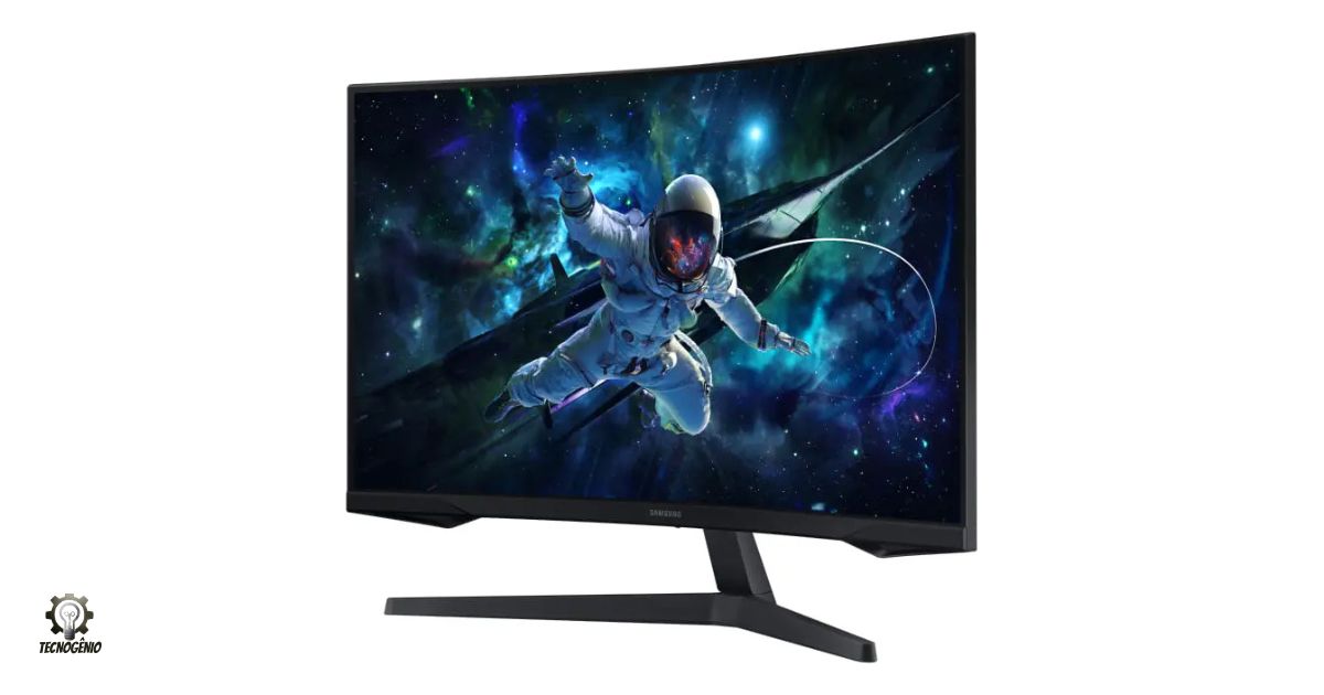 Monitor Gamer Samsung Odyssey G5 32 polegadas QHD 165Hz tela curva preto