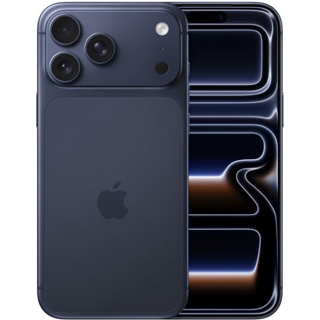 Close detalhado do módulo de três câmeras traseiras de 48 megapixels do novo iPhone 17 Pro Max.